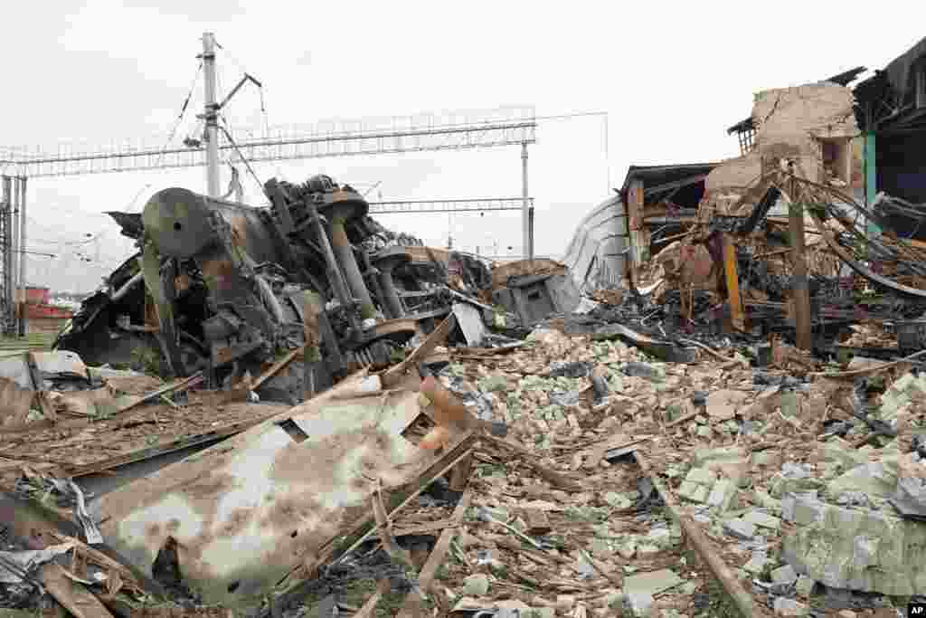 The extent of the depot&#39;s destruction was clear the next day after the flames had been doused.