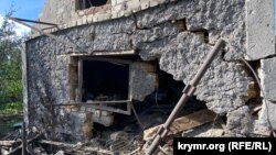 Зруйнований від вибуху сарай на Херсонщині