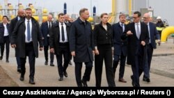 Правительственные делегации Польши и Дании на открытии газопровода Baltic Pipe