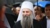 Kreu i Kishës Ortodokse Serbe, patriarku Porfirije gjatë vizitës në Patrikanën e Pejës më 14 tetor 2022. 