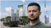 Президент Украины Владимир Зеленский на фоне системы противоракетной обороны IRIS-T SLM. Коллаж