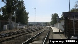 Железнодорожный вокзал в Феодосии, 8 октября 2022 года, Крым