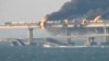 Blast Disables Traffic Over Bridge From Russia To Crimea GRAB 3