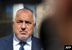 The head of the GERB party and Bulgaria's former prime minister, Boyko Borisov (file photo)