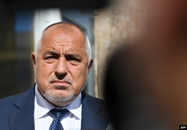 The head of the GERB party and Bulgaria's former prime minister, Boyko Borisov (file photo)