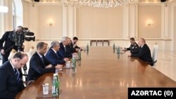Prezident İlham Əliyev İsrailin müdafiə nazirini qəbul edir. 3 oktyabr 2022