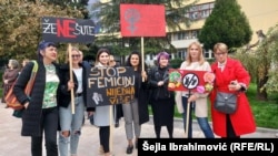Dozens of demonstrators turned out in Sarajevo, asking authorities to introduce femicide into legislation, making it a criminal offense.