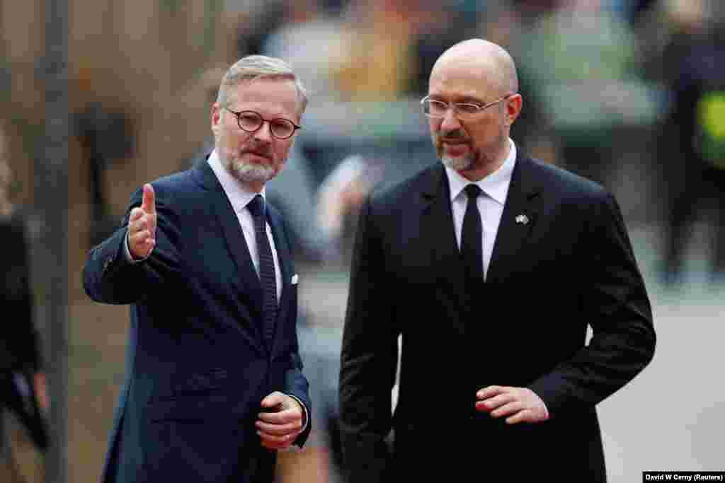 Premijer Češke Petr Fiala i premijer Ukrajine Denis Šmihal.