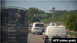 Расейскія вайскоўцы ва ўкраінскім Херсоне. Ілюстрацыйнае фота