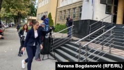 Dijana Hrkalović dolazi na suđenje u Specijalni sud u Beogradu, 14. oktobar 2022.
