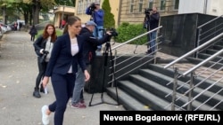 Dijana Hrkalović dolazi na suđenje u Specijalni sud u Beogradu, 14. oktobar 2022.