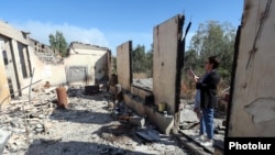Armenia - A house in the village of Sotk destroyed by Azerbaijani shelling, September 29, 2022.