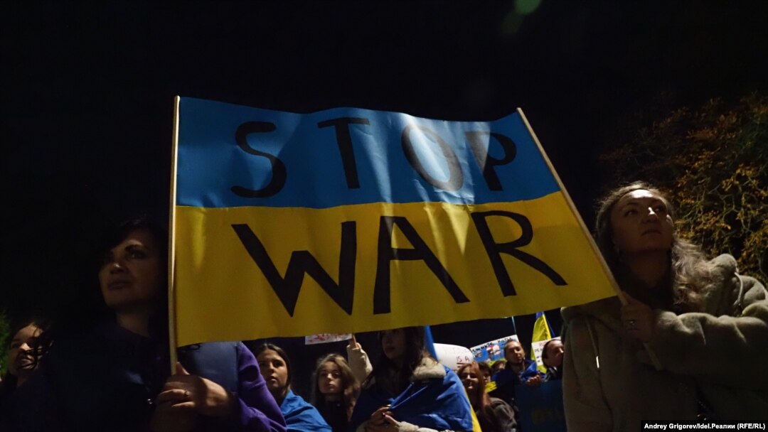 Prostete la Varșovia împotriva invaziei rusești din Ucraina, octombrie 2022