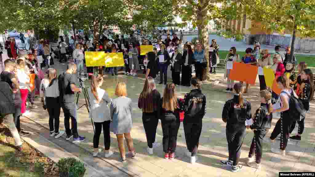 Protest protiv femicida i u Mostaru.