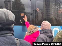 Прощание с россиянами, мобилизованными на войну в Украину. Кемерово, октября 2022 года