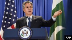 Američki državni sekretar Antony Blinken nakon sastanka s pakistanskim ministrom vanjskih poslova Bilawalom Bhutto-Zardarijem u Washingtonu, 26. septembra 2022.