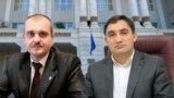 Colaj. Noul procuror general interimar, Eduard Bulat (stânga) și Alexandr Stoianoglo, procurorul general suspendat.