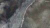 A Maxar satellite image shows a huge traffic jam near the Russia border with Georgia on September 25.