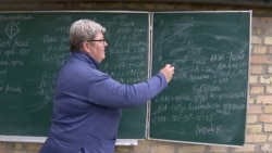 After School Was Destroyed, Ukrainian Teacher Conducts Online Lessons Outside Her Ruined Home