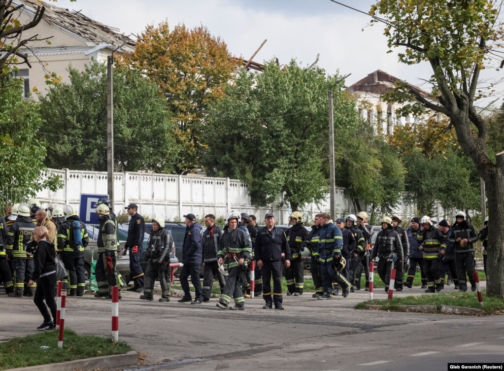 On October 5, a building was heavily damaged by Russian suicide drones believed to be Shahed-136's in Bila Tserkva, around 75 kilometers south of Kyiv.  