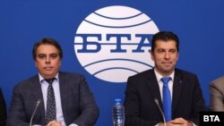 Копретседателите на „Продолжуваме со проментата“, Кирил Петков и Асен Василев 