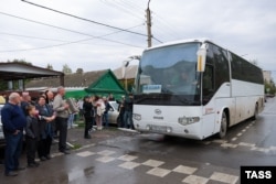 Автобус с мобилизованными, Ростов-на-Дону, фото финансируемого российским правительством госагентства ТАСС