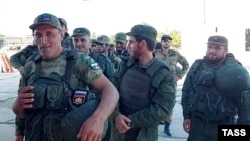 Мобилизованные во время отправки для прохождения военной подготовки. Дагестан, 3 октября 2022 года
