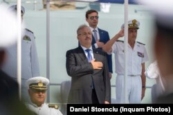 Vasile Dîncu la festivitățile dedicate Zilei Marinei în Portul Militar Constanța, 15 august 2022.