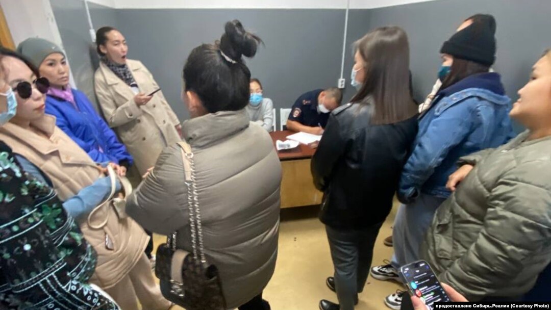 One of the detained women told RFE/RL that police registered the women's personal data and took their fingerprints.