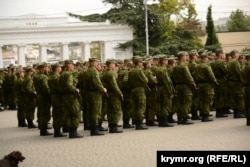 Митинг, посвященный проводам российским военнослужащих 47-й мотострелковой дивизии на войну в Украине, Севастополь, 27 сентября 2022