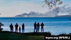 Пожар на Керченском мосту, Керчь, Крым, 8 октября 2022 года