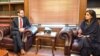 دیدار توماس وست نماینده خاص امریکا برای افغانستان با حنا ربانی کهر وزیر دولت پاکستان در امور خارجی در اسلام آباد