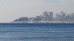 На Крымском мосту произошел взрыв, он получил серьезные повреждения (видео)