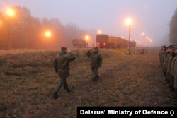 В Беларусь начали прибывать первые военные эшелоны с российскими военнослужащими, входящими в региональную группировку сил, 15 октября 2022 года