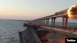 Последствия взрыва на Крымском мосту