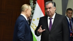 Эмомалӣ Раҳмон ва Владимир Путин. Остона, 13-уми октябри 2022