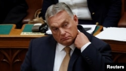 Унгарският премиер Виктор Орбан присъства на есенната сесия на парламента в Будапеща, Унгария, 26 септември 2022 г.