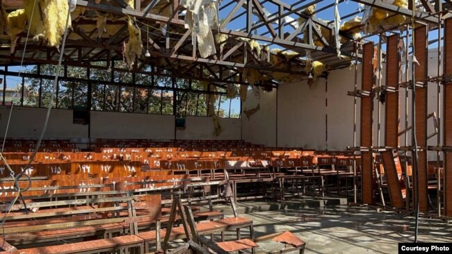 The aftermath of the September 30 explosion at the Kabul educational center.