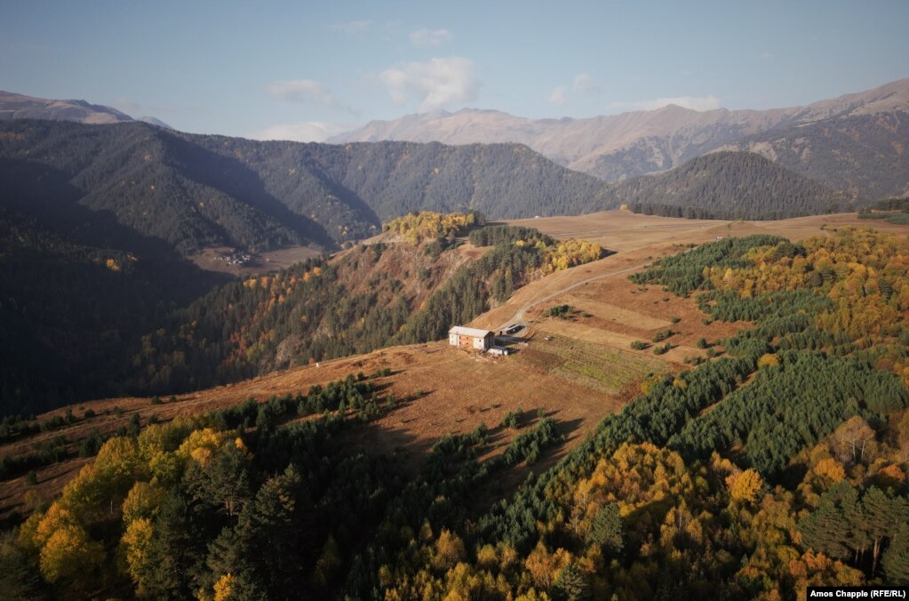 The family home of Tinatin Ididze on an isolated ridge on the edge of Omalo.
Ancient Horse