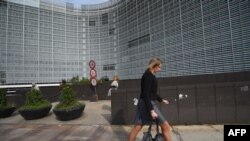 Az Euróőai Bizottság Berlaymont épülete Brüsszelben 2014-ben