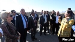 Armenia - Russian Ambassador Sergei Kopyrkin (second from left) and other foreign diplomats visit Gegharkunik province, September 29, 2022.