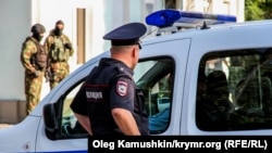 Qırımda Rusiye polisi. Tasviriy fotoresim