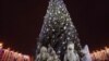 Father Frosts and Snow Maidens stand near a decorated tree in the Kyrgyz capital. (file photo)