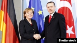 Германия. Реджеп Эрдоган и Ангела Меркель. Берлин, 08.02.2008