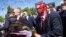 A video in May showed Russia's ambassador to Poland, Sergei Andreyev (right) being doused with red paint by participants of a protest against Russia's invasion of Ukraine during his attempt to lay flowers at a cemetery in Warsaw.