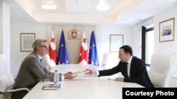 Ираклий Гарибашвили передал послу ЕС в Грузии Карлу Харцелю вторую часть опросника для вступления Грузии в ЕС