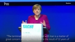 Merkel On Iran Deal Exit 'Matter Of Great Concern And Regret'