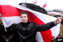 Роман Протасевич на Дне Воли в Минске 25 марта 2012 года