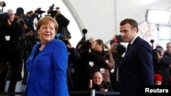 Nemačka kancelarka Angela Merkel i francuski predsednik Emanuel Makron