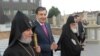 Georgia - President Mikheil Saakashvili meets with the supreme heads of the Georgian and Armenian Churches, 10Jun2011.